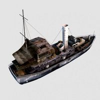 Old Cargo Ship 023d model