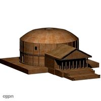 Roman Building with Dome3d model