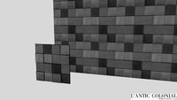 Metal Acero Anthracite 3D Cubes VRAY