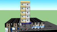 Projeto kitnet em sketchup