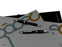 Pens and Paper3d model