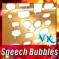 23 Speech Bubbles Collection3d model