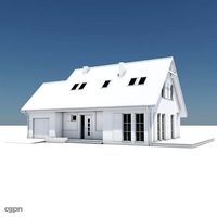 House with Attached Garage 123d model