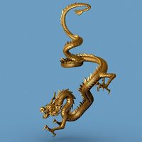 High detailed Chinese dragon 043d model