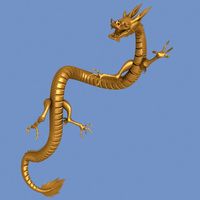 High detailed Chinese dragon 053d model
