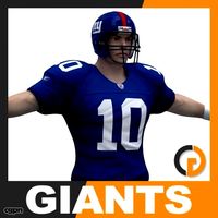 NFL Player New York Giants3d model