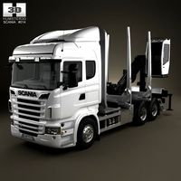 Scania R 730 Timber Truck 20103d model