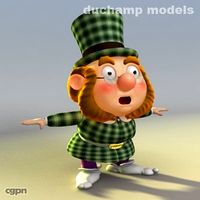cartoon Dwarf - Leprechaun NO RIG3d model