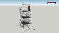 8x8 platform; Layher/ring-lock tower - no ladders - sign support