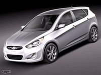 Hyundai Accent hatchback 20123d model