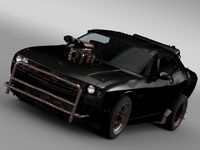 Mad Max Fight Interceptor Dodge Challenger 20153d model