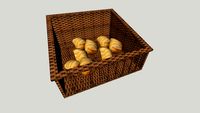 rieten mand 48x40 bruine bies