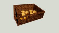rieten mand 58x40 bruine bies
