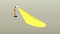 Wooden floor lamp