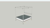 UK Superking Size Steel Frame Bed, steel tube & Kee Klamp, with fixing points for BDSM