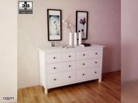IKEA HEMNES Chest of 8 drawers - 3D Model.3d model