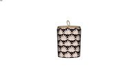 Bougie parfumée en céramique noire imprimé feuilles de palmier