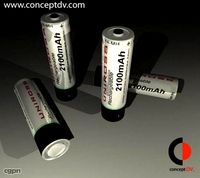 4 X AA Batteries3d model