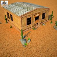 Wild West RailStation Saloon 02 Set3d model