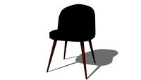 MAURICETTE Chaise en velours bleu canard et bouleau massif REF 165847 PRIX 89.99
