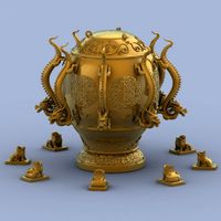 Chinese Antique Seismograph3d model
