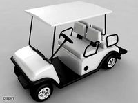 Golf Cart Vray3d model
