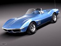 Chevrolet Corvette C3 1969 convertible3d model