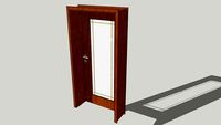 Doorjamb with the glass doors