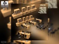3D Model Office Set 103d model