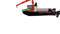 Workboat, craneboat, aluminum boat