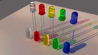 Light-Emitting Diode - LED Set With Component Data V-Ray]
