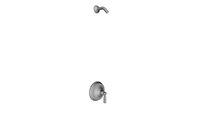 K-TLS10583-4 Bancroft(R) Rite-Temp(R) shower valve trim with metal lever handle, less showerhead