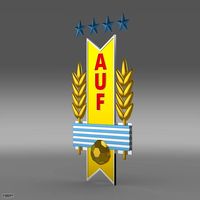 Uruguay football emblem3d model