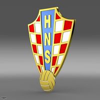 Croatia football emblem3d model