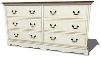 LEONTINE Commode blanche 6 tiroirs REF 166032 PRIX 450.00