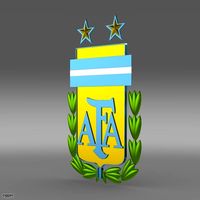 Argentine football emblem3d model