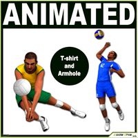 White Volleyball Player CG3d model