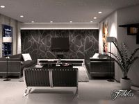 Living room 11 night3d model
