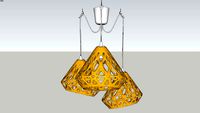 ZAHA LIGHT yellow chandelier