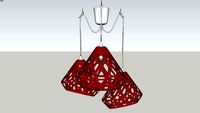 ZAHA LIGHT red chandelier