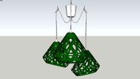 ZAHA LIGHT deep green chandelier