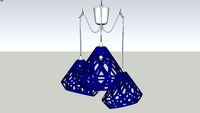 ZAHA LIGHT deep blue chandelier