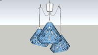 ZAHA LIGHT blue chandelier