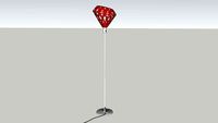 ZAHA LIGHT red floor lamp
