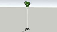 ZAHA LIGHT green floor lamp