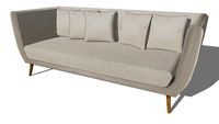 CLARA, Canapé 3 places en tissu gris clair, Maisons du monde, ref : 157980, prix : 429,90