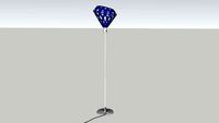 ZAHA LIGHT deep blue floor lamp