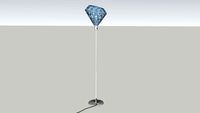 ZAHA LIGHT blue floor lamp