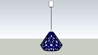 ZAHA LIGHT deep blue pendant