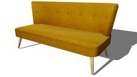 CLIFF, Banquette 2 places en tissu jaune, Maisons du monde, ref : 156443, prix : 249,90